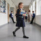 LUXE DIVA Girls Black Canvas School Shoes Touch Fastening PE Gym Dance Pumps