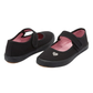 LUXE DIVA Girls Heart PE Pumps Black School Trainers with Touch Fastening for Sports, Gym, Dance & Indoor Activities