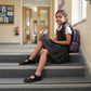 LUXE DIVA Girls Heart PE Pumps Black School Trainers with Touch Fastening for Sports, Gym, Dance & Indoor Activities