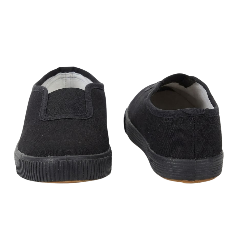 LUXE DIVA Unisex Black PE Pumps Slip On School Sports Shoes for Gym, Dance, Indoor Activities & Everyday Wear