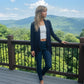 LUXE DIVA Women's Draped Waterfall Cardigan Asymmetric Hem Long Sleeve Loose Fit 8-26