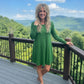 LUXE DIVA Women's Plus Size Plain Long Sleeve Swing Dress A Line Mini Dress