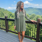 LUXE DIVA Women's Plus Size Plain Long Sleeve Swing Dress A Line Mini Dress