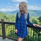 LUXE DIVA Women's Plus Size Plain Long Sleeve Swing Dress A Line Mini Dress