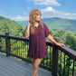 LUXE DIVA Women's Gold Button Pleated Frill Summer Swing Smock Mini Dress