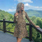 LUXE DIVA Women's Plus Size Plain Long Sleeve Swing Dress A Line Mini Dress