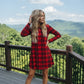 LUXE DIVA Women's Plus Size Plain Long Sleeve Swing Dress A Line Mini Dress