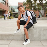 LUXE DIVA Boys Adjustable Cargo School Shorts Half Elasticated Waist Uniform