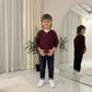 Girls Boys Jumper Pullover V Neck School Uniform Kids Long Sleeve Sweater