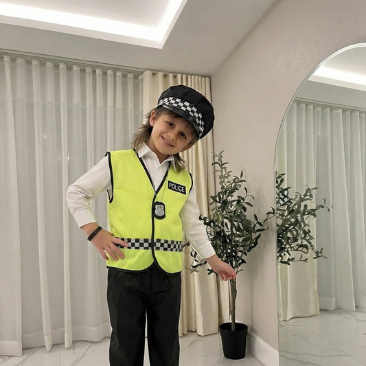 LUXE DIVA Kids Police Officer Fancy Dress