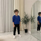 Girls Boys Jumper Pullover V Neck School Uniform Kids Long Sleeve Sweater