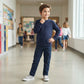 LUXE DIVA Unisex Boys Girls Fleece Sweatshirt Crew Neck Long Sleeve School Uniform Jumper
