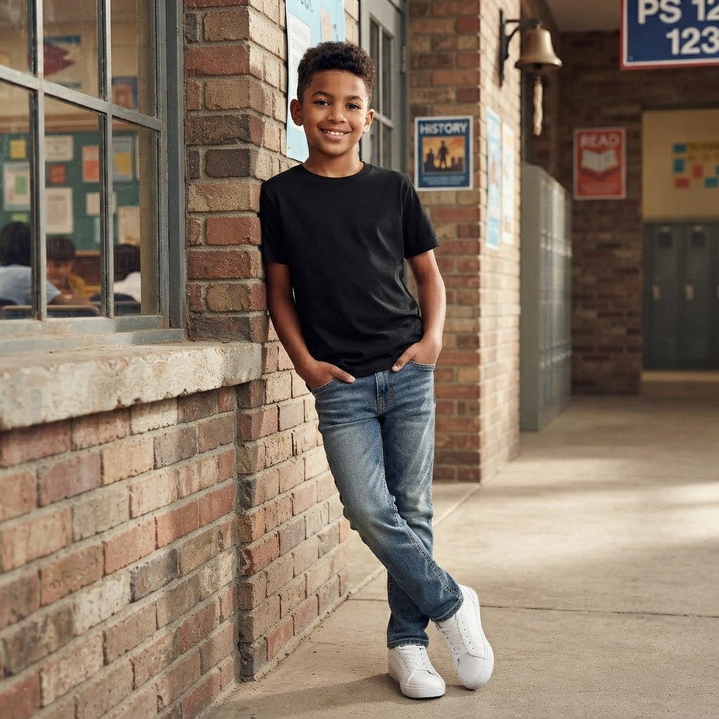 LUXE DIVA Kids Short Sleeve School Shirt – Boys & Girls School Uniform Top