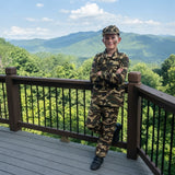LUXE DIVA Kids Army Soldier Costume Military Fancy Dress Outfit