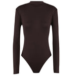 Load image into Gallery viewer, Womens Ladies Long Sleeve Polo Turtle Neck Plain Stretch Bodysuit UK 8-26
