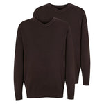 Load image into Gallery viewer, Kids Pack Of 2 Girls Boys Jumper Pullover V Neck School Uniform Kids Long Sleeve Sweater
