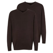 Kids Boys Girls Pack of 2 V Neck School Jumper Sweatshirt