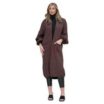 Load image into Gallery viewer, Ladies Oversized Long Cardigan Balloon Sleeve Chunky Ribbed Open Knitted Maxi Jumper Ladies Maxi Knitted Puff Sleeve 2 Pocket Cardigan Boyfriend Sweater Top UK One Size
