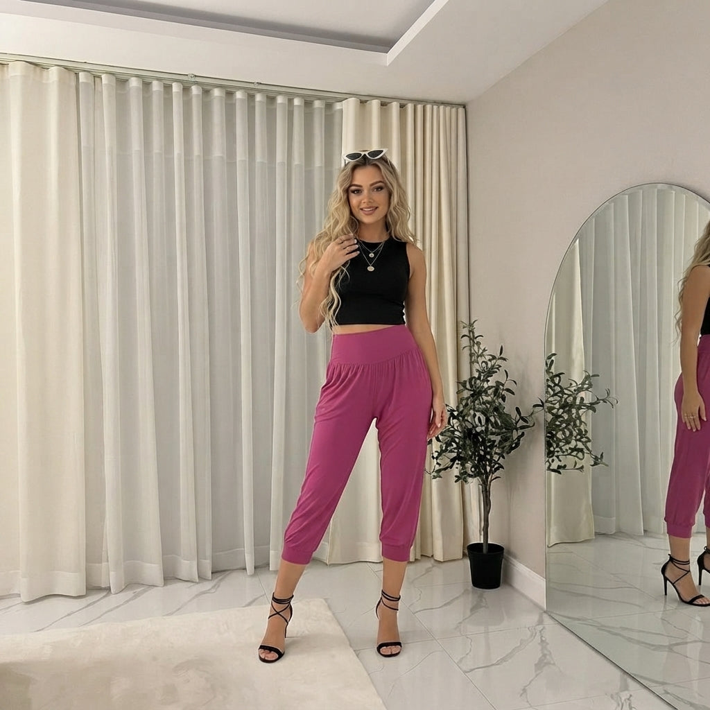 LUXE DIVA Women’s Full Length Harem Pants