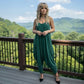 LUXE DIVA Women's Cami Lagenlook Baggy Harem Jumpsuit V Neck Playsuit