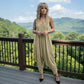 LUXE DIVA Women's Cami Lagenlook Baggy Harem Jumpsuit V Neck Playsuit