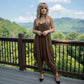 LUXE DIVA Women's Cami Lagenlook Baggy Harem Jumpsuit V Neck Playsuit