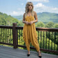 LUXE DIVA Women's Cami Lagenlook Baggy Harem Jumpsuit V Neck Playsuit