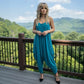 LUXE DIVA Women's Cami Lagenlook Baggy Harem Jumpsuit V Neck Playsuit