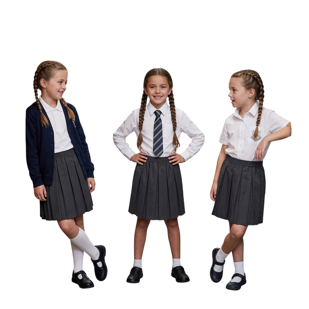 LUXE DIVA Elastic Box Pleat Skirt (PACK OF 3)