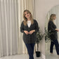 LUXE DIVA Women’s Longline V Neck Cardigan 5 Button Oversized Knit