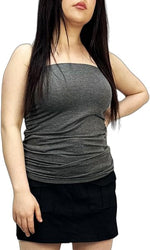 Load image into Gallery viewer, Women Ladies Ruched Bandeau Boob Tube Vest Crop Bra Top
