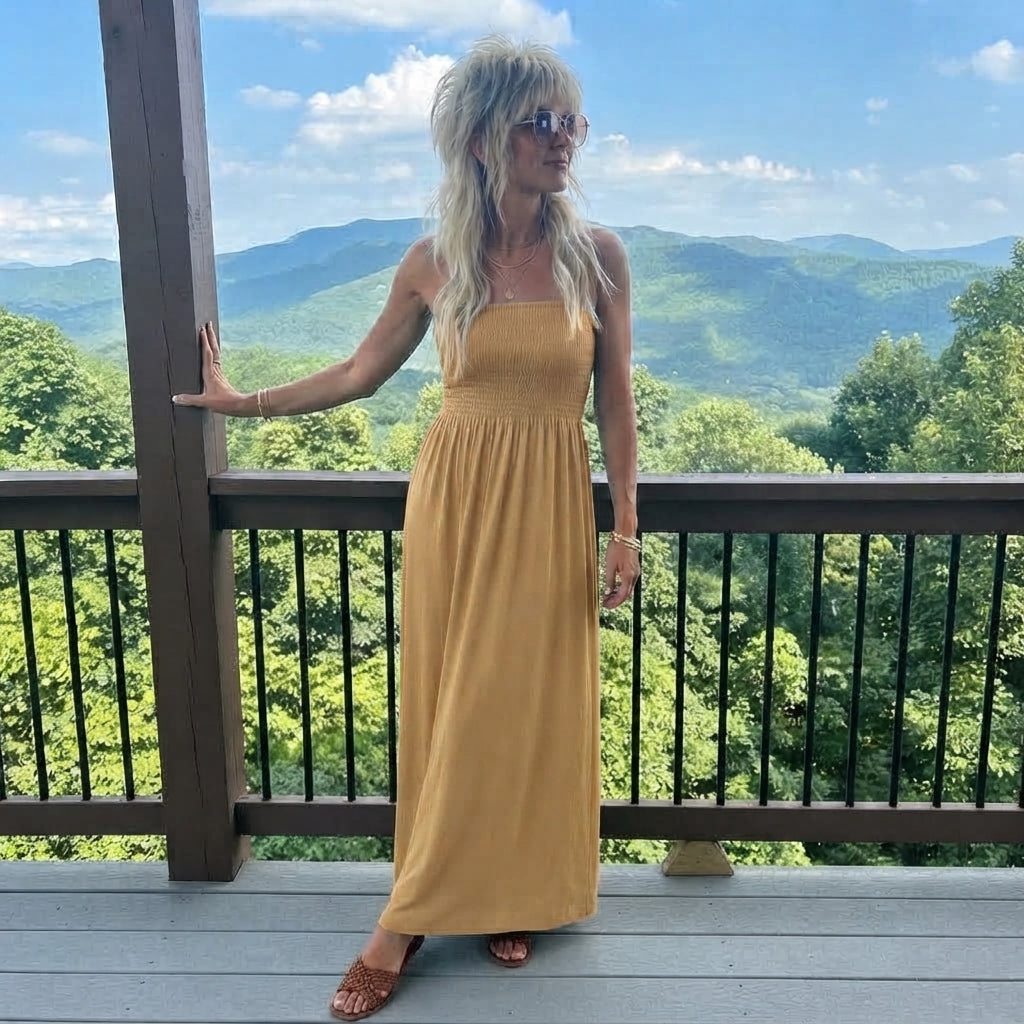LUXE DIVA Women's Plus Size Bandeau Maxi Dress Strapless Jersey 8-22