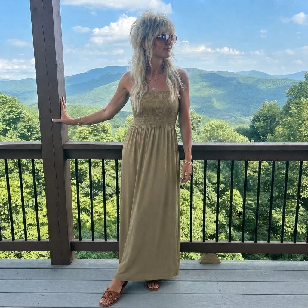 LUXE DIVA Women's Plus Size Bandeau Maxi Dress Strapless Jersey 8-22