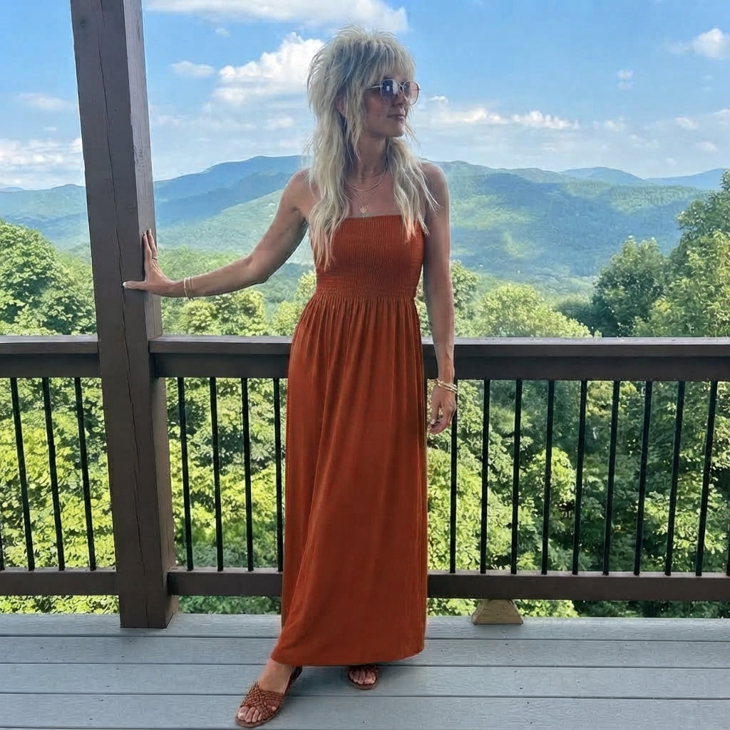 LUXE DIVA Women's Plus Size Bandeau Maxi Dress Strapless Jersey 8-22