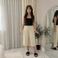 LUXE DIVA Women's 3/4 Palazzo Culottes Wide Leg Stretch