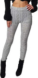 LUXE DIVA Women's Knitted Tartan Leggings Warm Winter