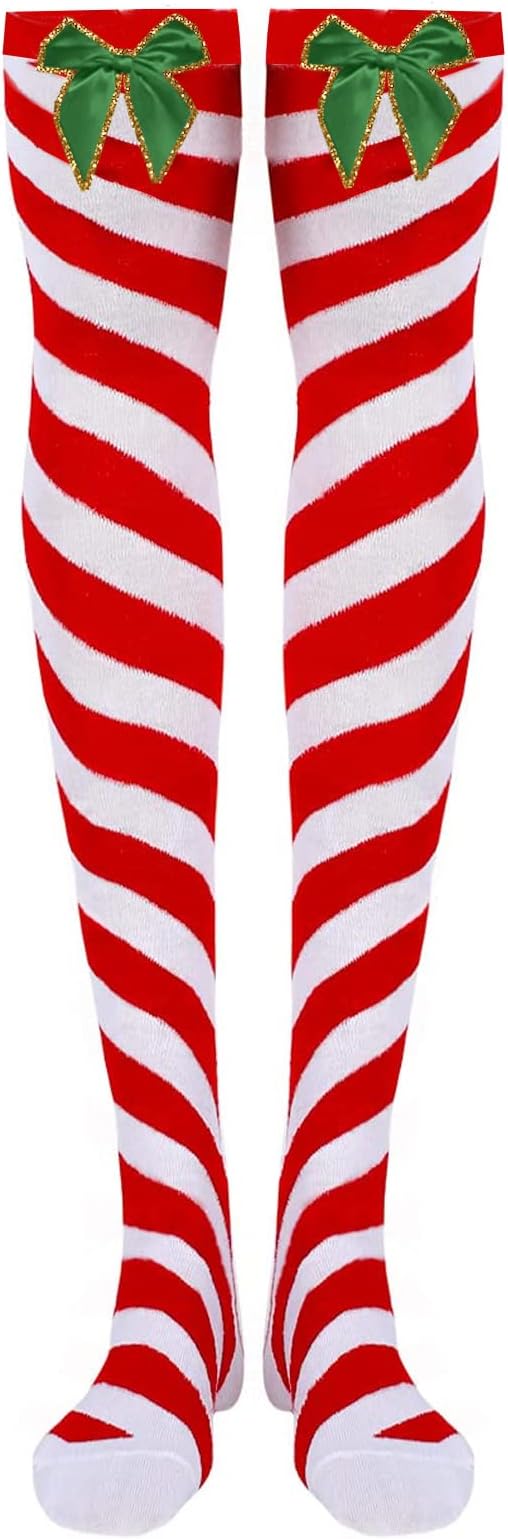 WomenÕs Thigh High Hold_Up Stockings Ð Lace Bow Over Knee Socks