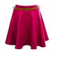 LUXE DIVA Womens Plus Belted Skater Skirt Ladies Short Flared Flippy Ponte Mini Party Skirt 6-20