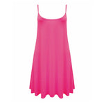 Load image into Gallery viewer, Women&#39;s Plain Cami Stretchy Flared Ladies Swing, Mini Dress Long Vest Top 8-22
