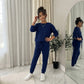 LUXE DIVA Girls Tracksuit Two Piece Set Sweatshirt Joggers Kids Casual Outfit