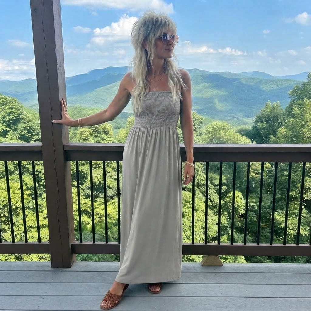 LUXE DIVA Women's Plus Size Bandeau Maxi Dress Strapless Jersey 8-22