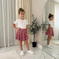 LUXE DIVA Girls Skater Skirt High Waisted Flared Mini Tutu Skirt Ages 5–14