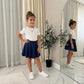 LUXE DIVA Girls Skater Skirt High Waisted Flared Mini Skirt