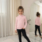 LUXE DIVA Kids Ribbed Polo Neck Top