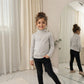 LUXE DIVA Kids Ribbed Polo Neck Top