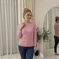LUXE DIVA Ladies Fine Knit Polo Neck Jumper Super Stretch Ribbed Sweater