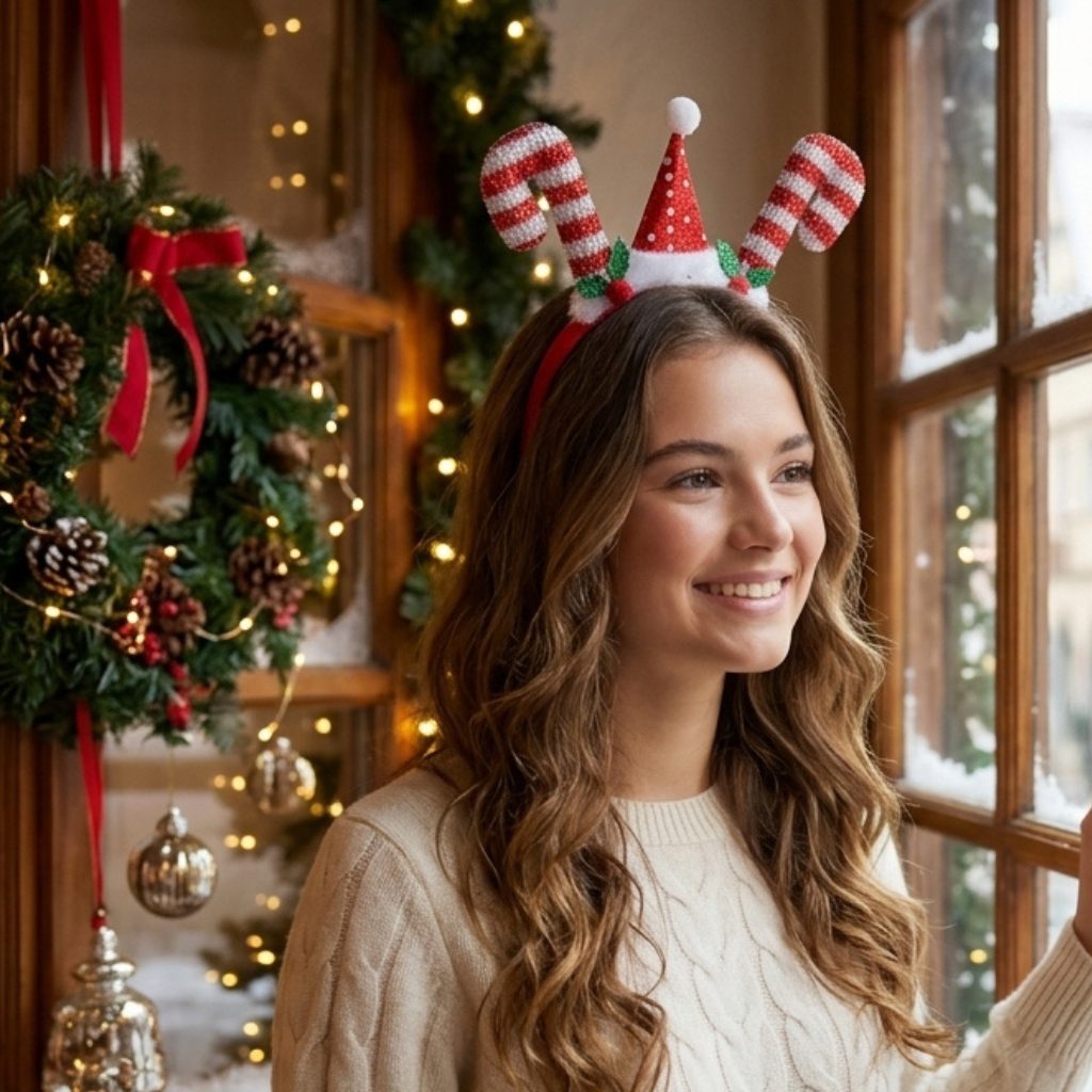 LUXE DIVA Festive Christmas Headbands for Adults – Fun Holiday Party Hair Accessories
