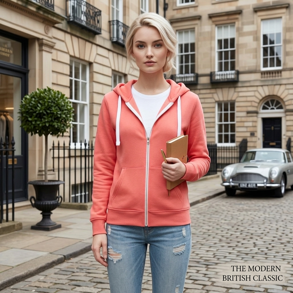 LUXE DIVA Women's Fleece Zip Hoodie Hooded Sweatshirt Jacket UK S-5XL