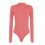 Load image into Gallery viewer, Womens Ladies Long Sleeve Polo Turtle Neck Plain Stretch Bodysuit UK 8-26
