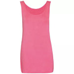 Load image into Gallery viewer, Womens Scoop Neck Sleeveless Ladies Long Stretch Plain Vest Strappy T-Shirt Top
